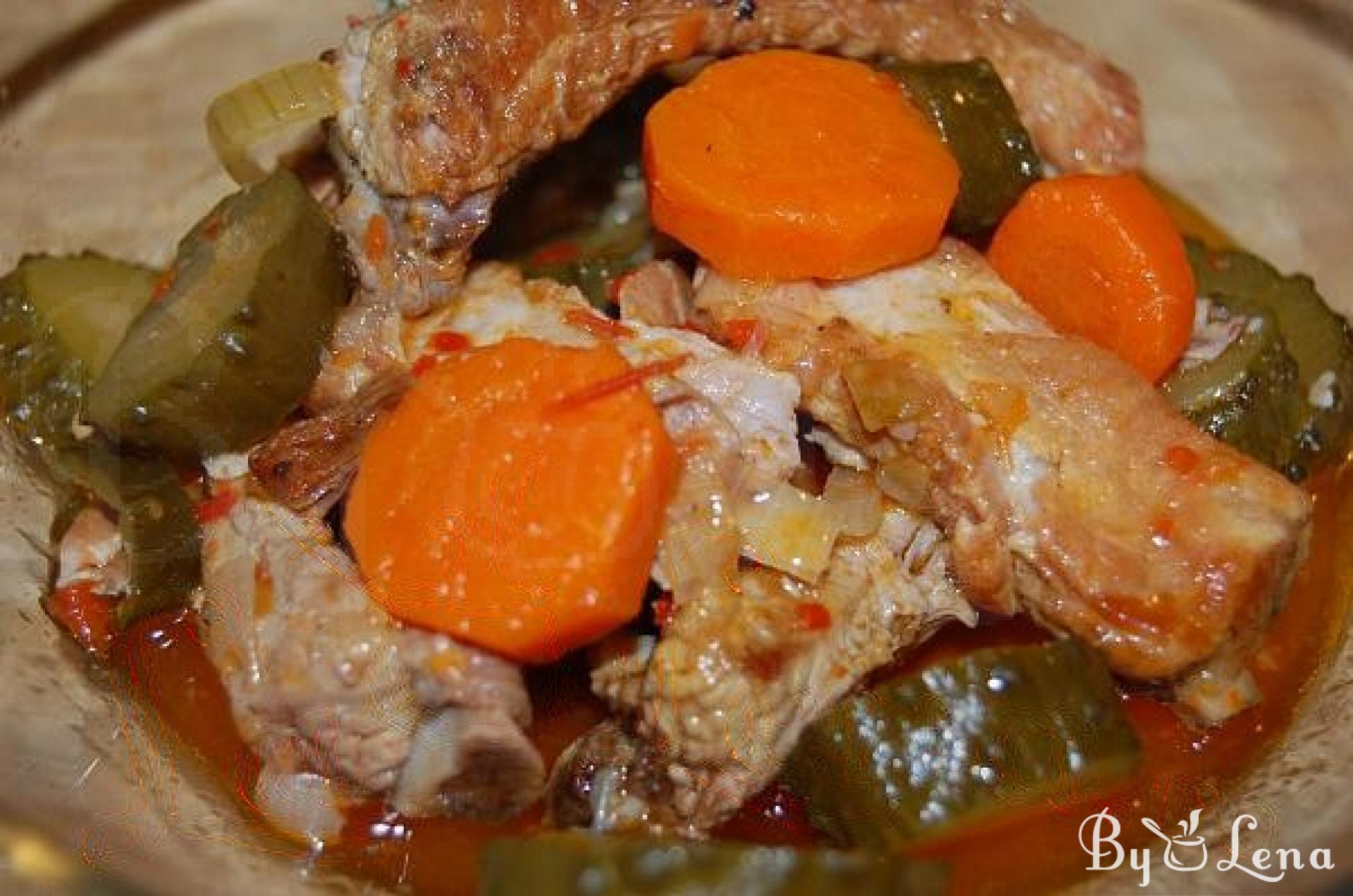 Pickled Cucumbers Stew with Meat - ByLena.com