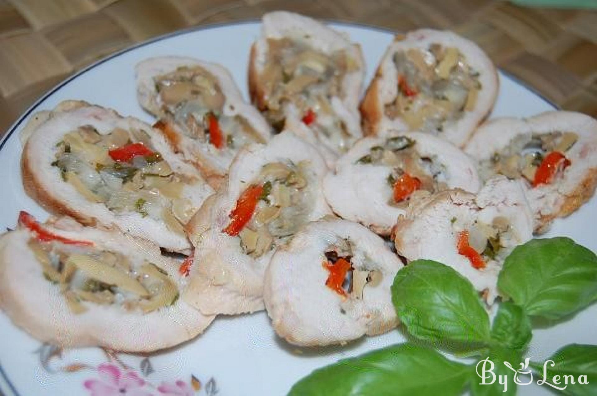 Stuffed Chicken Breast with Mushrooms - ByLena.com
