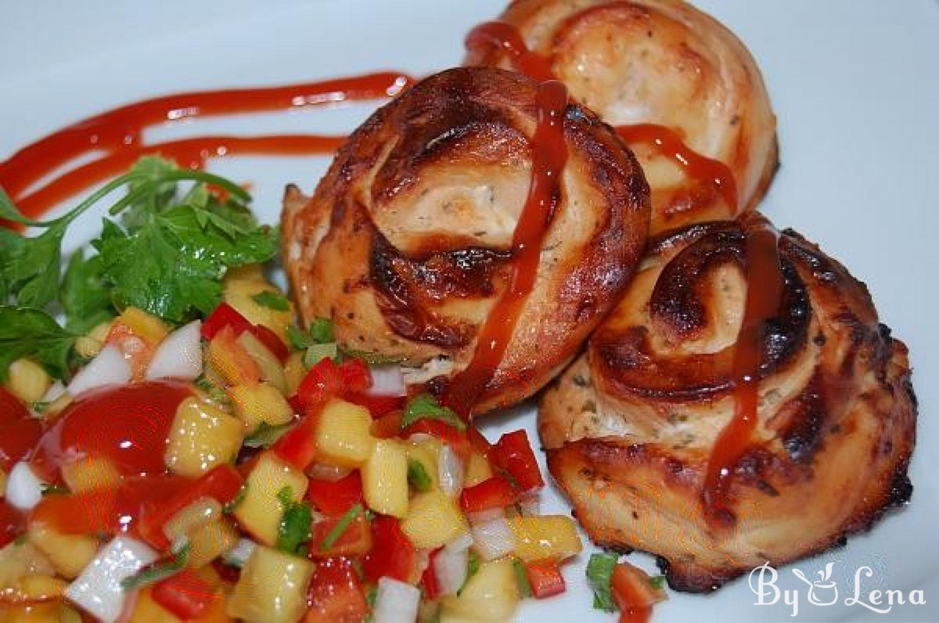 Baked Chicken Breast Rolls - ByLena.com