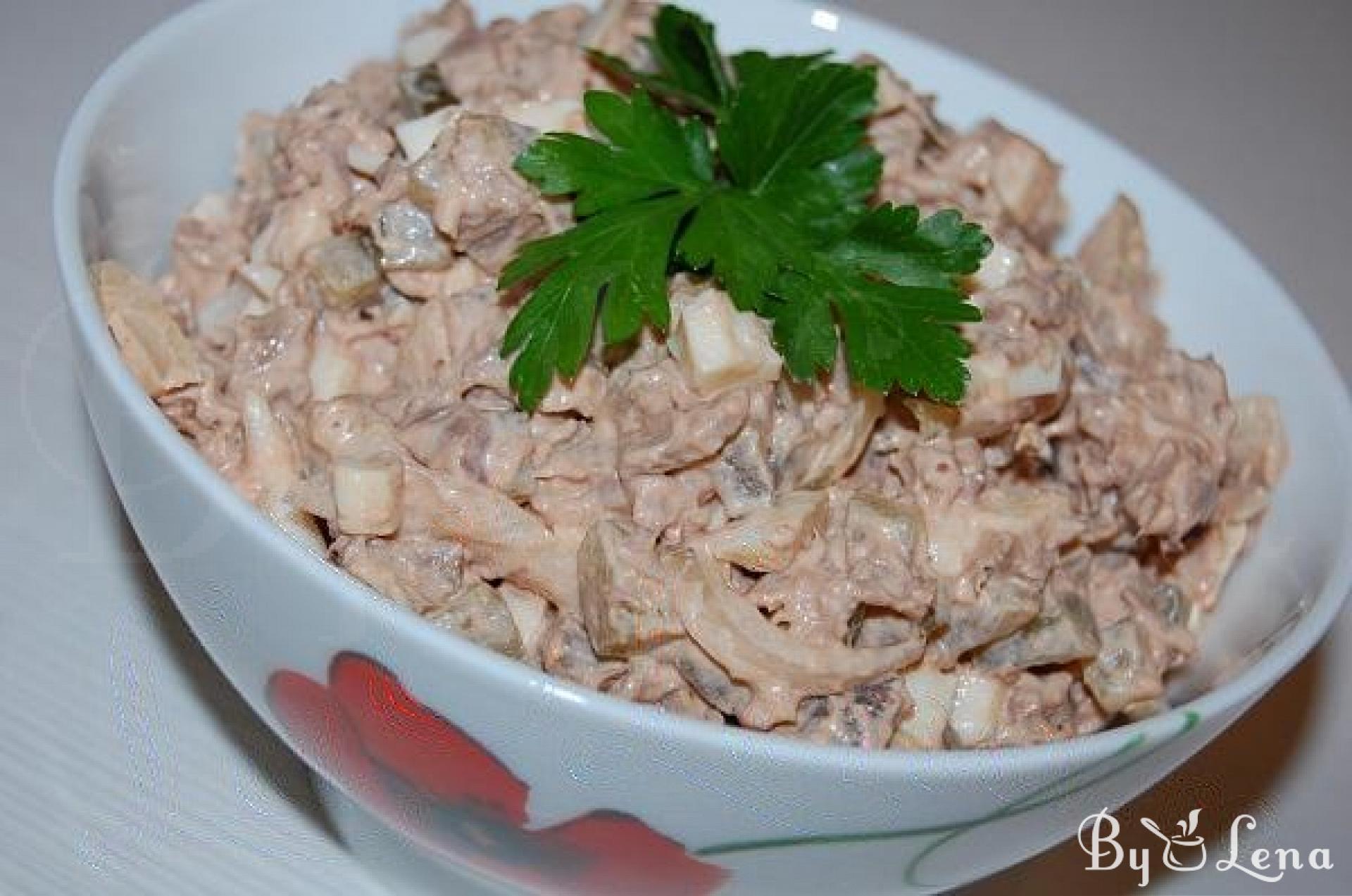 Egg Meat and Pickles Salad - ByLena.com