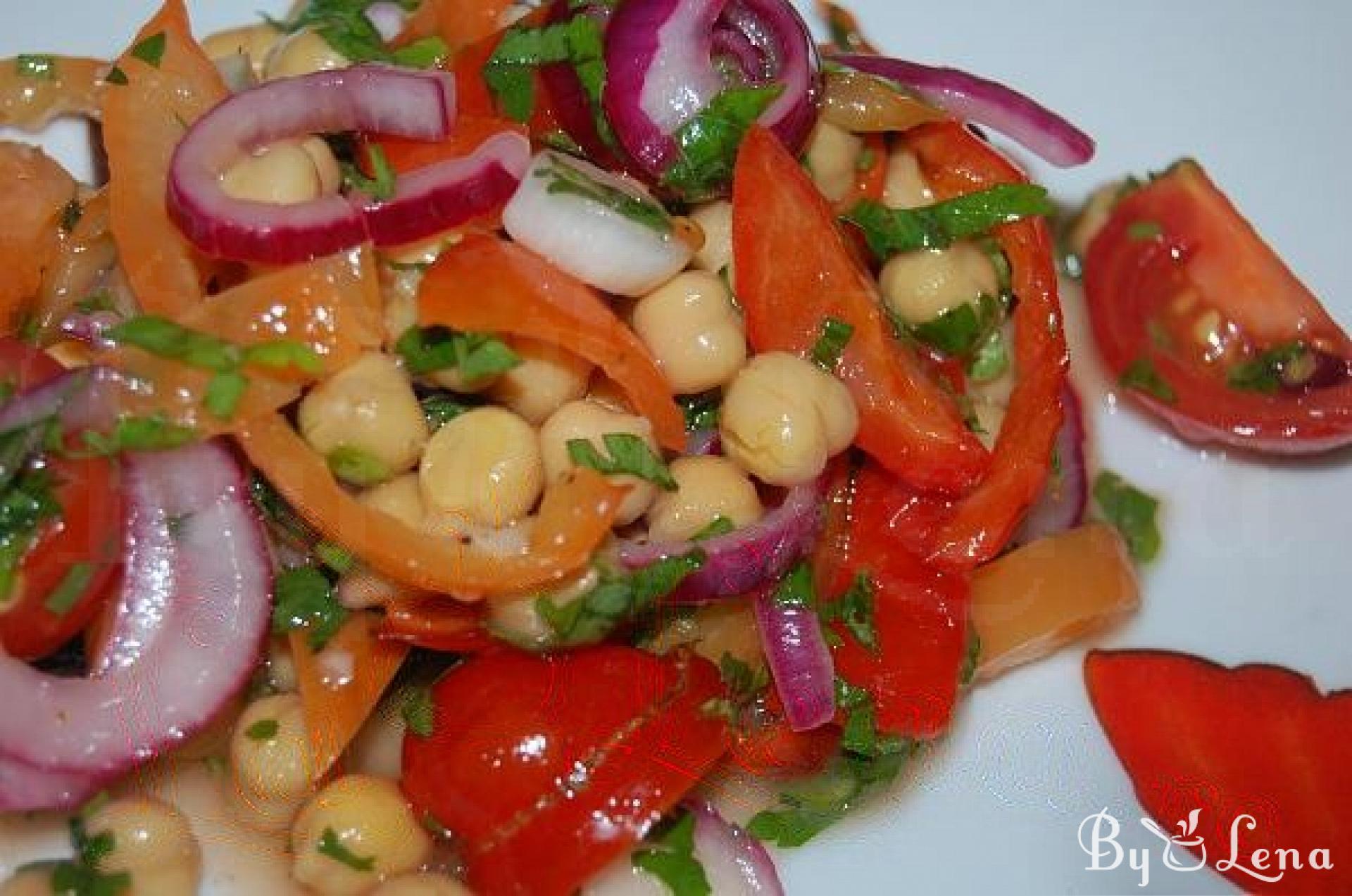 Chickpea and Vegetables Salad - ByLena.com