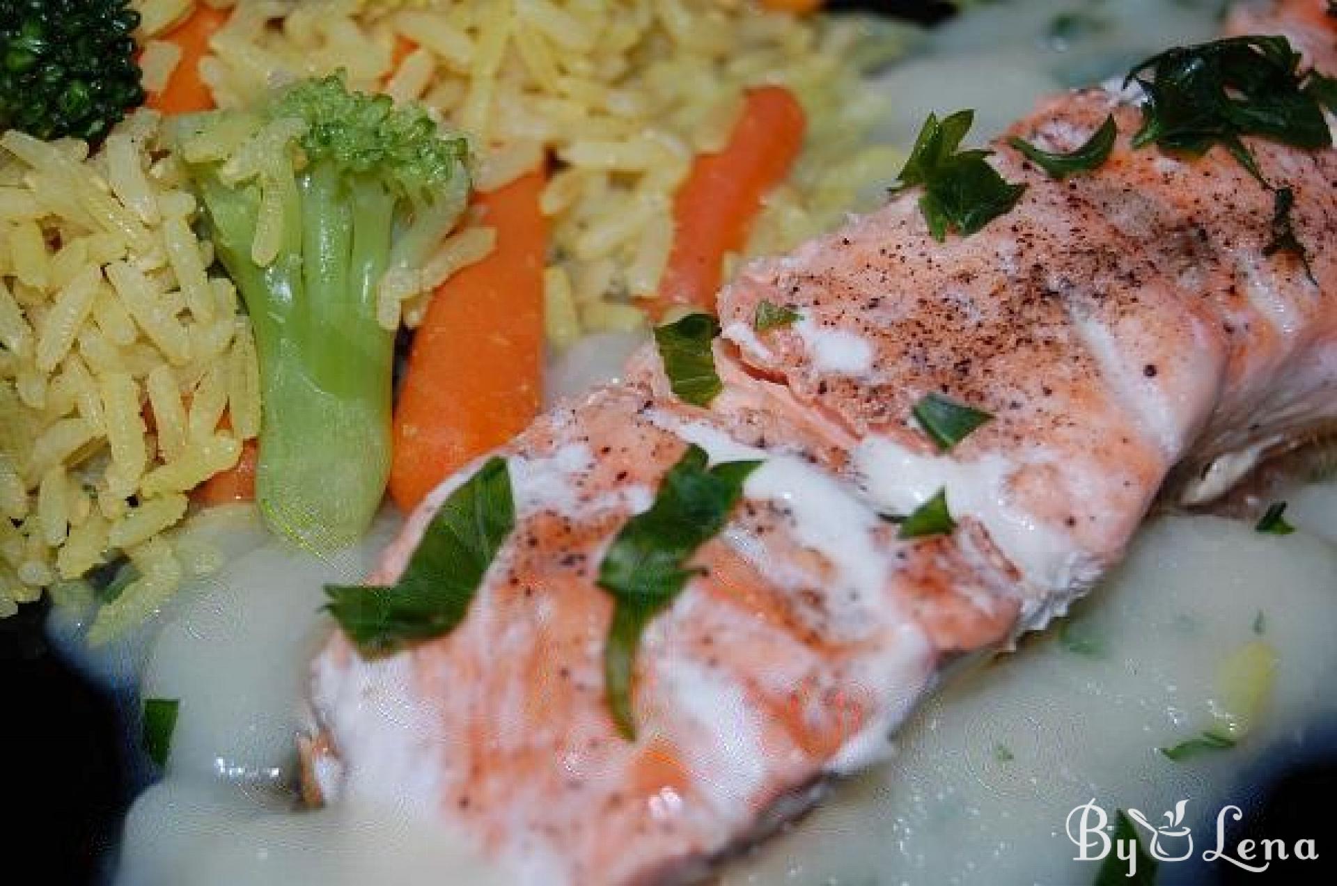 PanFried Salmon & Celery Sauce Recipe Quick & Healthy