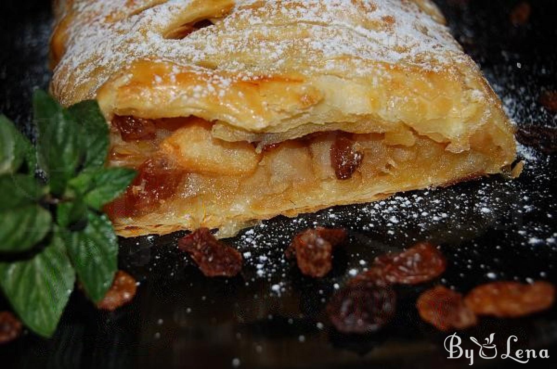 Apple and Raisin Strudel - ByLena.com