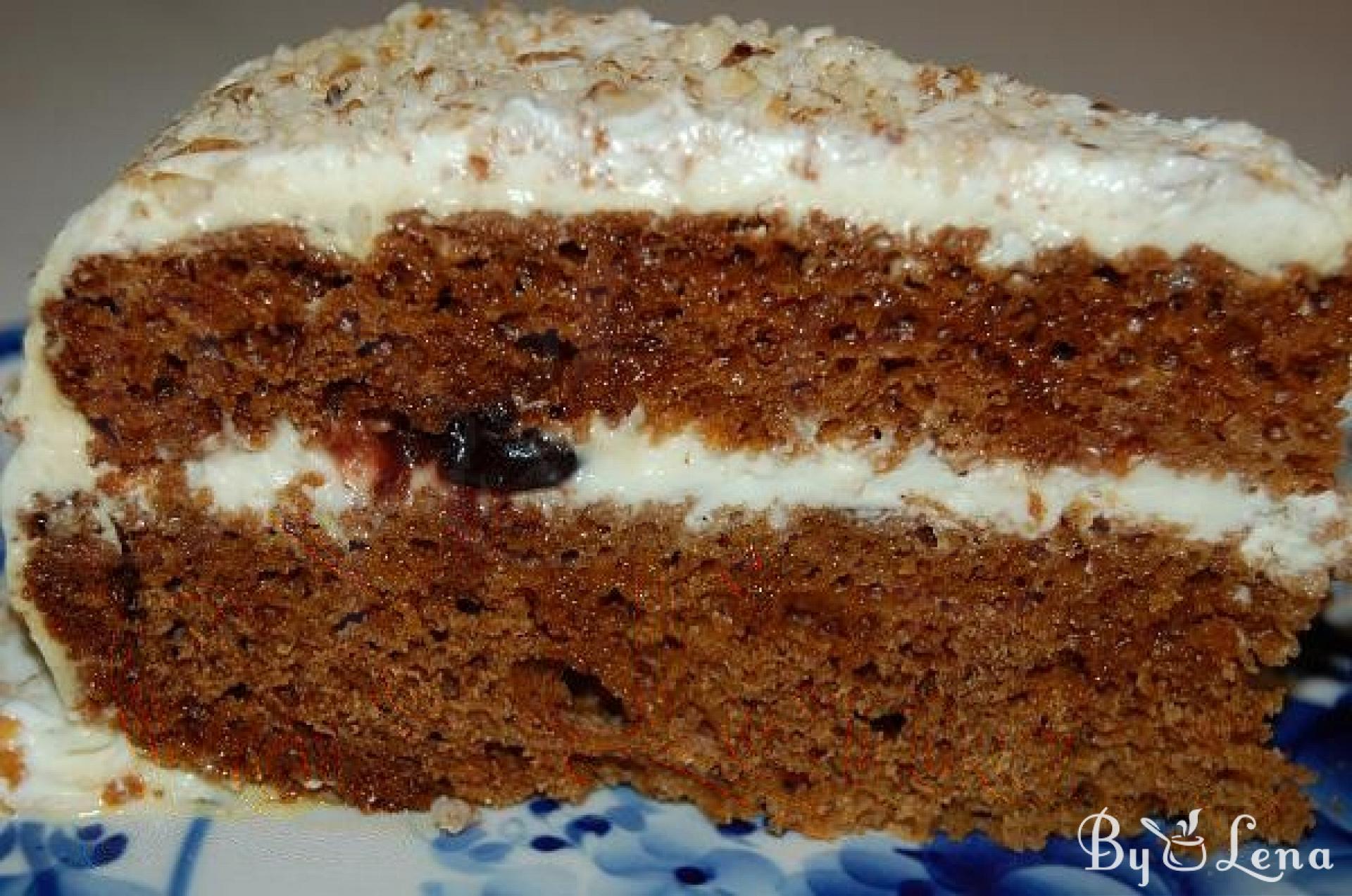 Easy Honey Cake with Sour Cream - ByLena.com