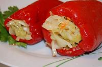 Fermented Cabbage Stuffed Peppers
