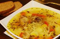 Zeama, traditional chicken soup from Moldova