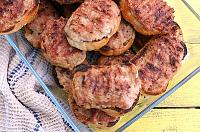 Mici Patties on Bread 