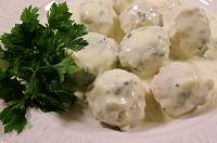 Healthy Chicken Meatballs in a Cream Sauce