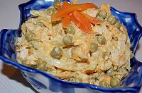 Chicken Salad with Green Peas and Carrots