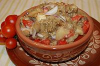 Eggplant Salad with Tomatoes and Onions