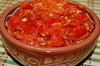 Fried Red Peppers with Fresh Tomatoes and Feta Cheese - A Bulgarian Classic