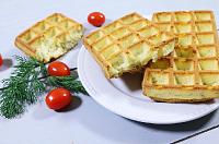 Oven Baked Cheese Waffles