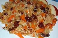 Baked Sweet Rice with Apples and Pumpkin