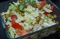 Cabbage, Peas and Tomatoes Salad