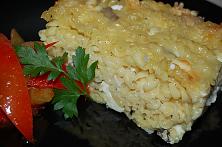 Chicken and Mushrooms Pasta Pudding