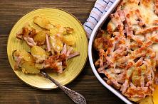 Roasted Potatoes with Ham and Cheese