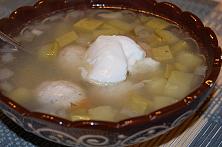 Zucchini Soup with Meatballs