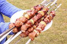 Pork skewers, or Russian Shashlik