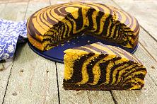Pumpkin Zebra Cake