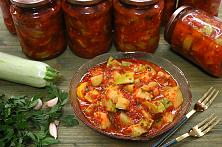 Easy Canned Zucchini Salad with Pepper Sauce