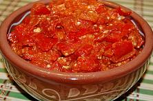 Fried Red Peppers with Fresh Tomatoes and Feta Cheese - A Bulgarian Classic