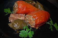 Rice and Meat Stuffed Peppers