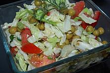 Cabbage, Peas and Tomatoes Salad