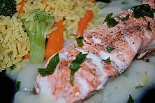 Pan-fried Salmon with Celery Sauce