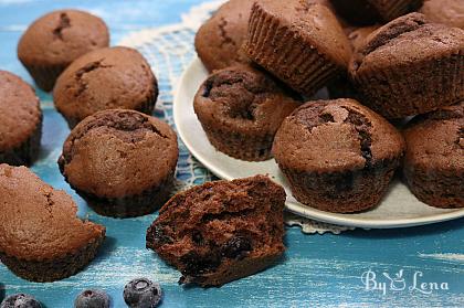 Chocolate Blueberry Muffins