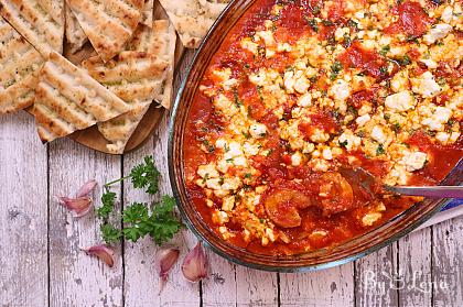 Easy Greek  Shrimp Saganaki