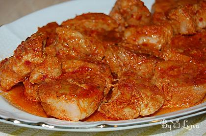 Oven Baked Pork Steak with Garlic and Tomatoes