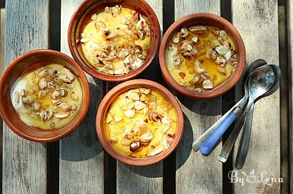 Yogurt with Honey and Walnuts - Greek Dessert