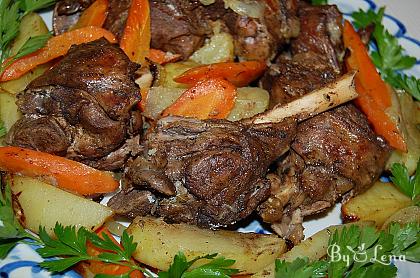 Oven-Baked Lamb with Vegetables