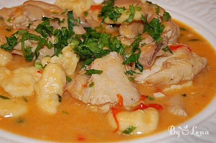 Chicken Paprikash with Dumplings