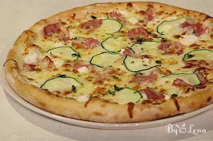 Zucchini Bacon Pizza