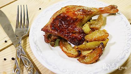 Roasted Duck with Apples