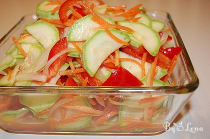 Pickled Zucchini and Vegetables Salad