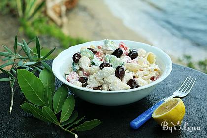 Greek Pasta Salad with Yogurt