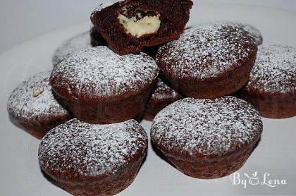 Chocolate muffins filled with Cream Cheese