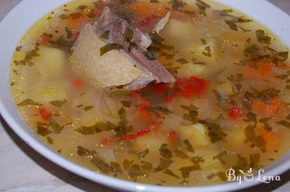 Chicken Soup with Rice and Vegetables