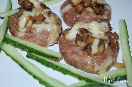 Mushrooms and Cheese Meat Patties