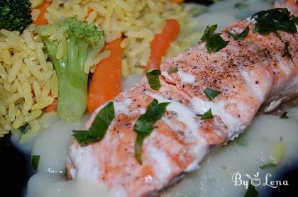 Pan-fried Salmon with Celery Sauce