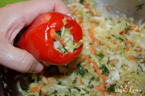 Fermented Cabbage Stuffed Peppers - Step 6