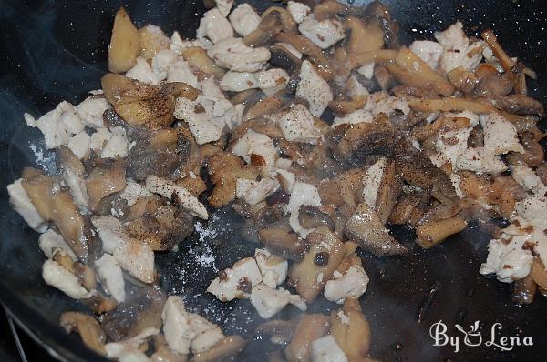 Chicken and Mushrooms Pasta Pudding - Step 3