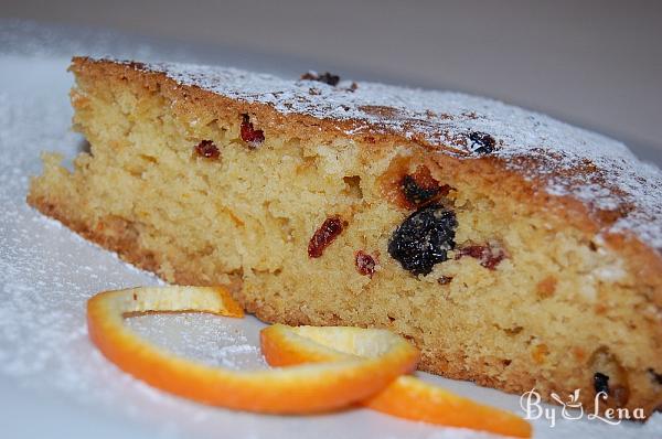 Vegan Orange Cake with Fruits