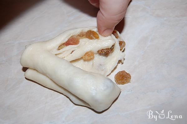 Butterfly and Hearts Shaped Sweet Buns with Raisins - Step 9