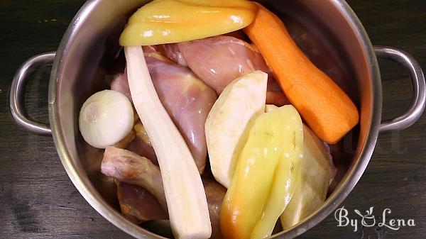 Romanian Sour Chicken Soup - Ciorba Radauteana - Step 3