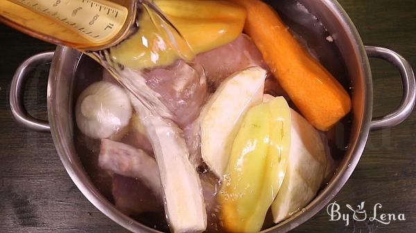 Romanian Sour Chicken Soup - Ciorba Radauteana - Step 4