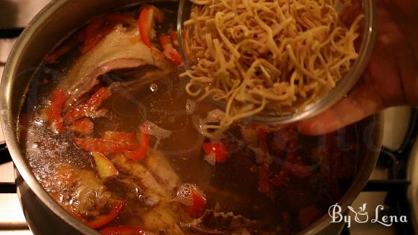 Zeama, traditional chicken soup from Moldova - Step 12