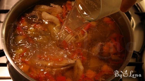 Zeama, traditional chicken soup from Moldova - Step 13